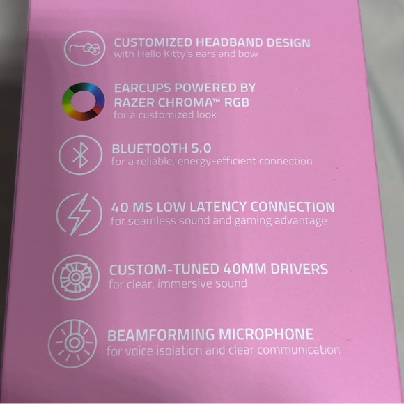 Razer Kraken BT Pink and White Headphones - Picture 3 of 6